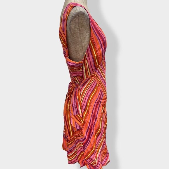 WILD Fable Pink Multistripe Woven Slip Dress XL - Picture 3 of 6